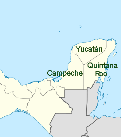Blank Map Of Yucatan Peninsula