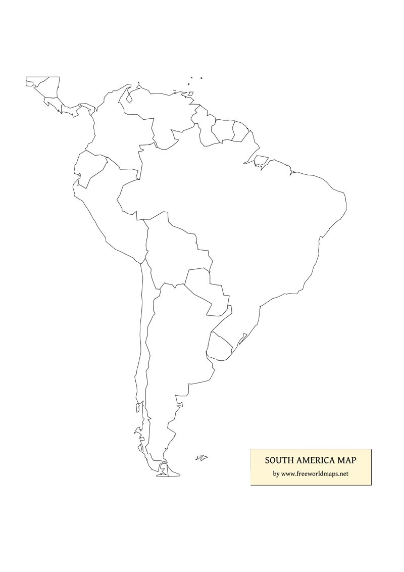 Blank Political Map Of South America Printable Blank Political Map Of South America Printable