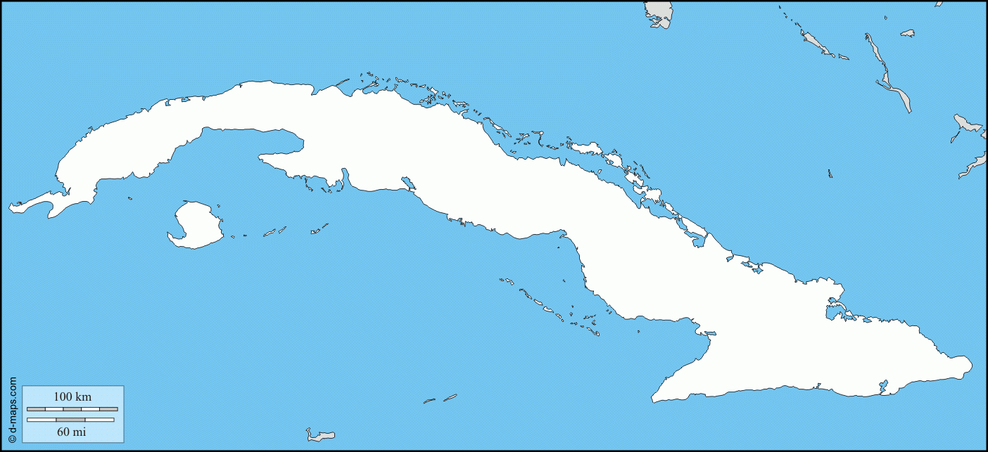Blank Maps Of Cuba Printable Templates Free
