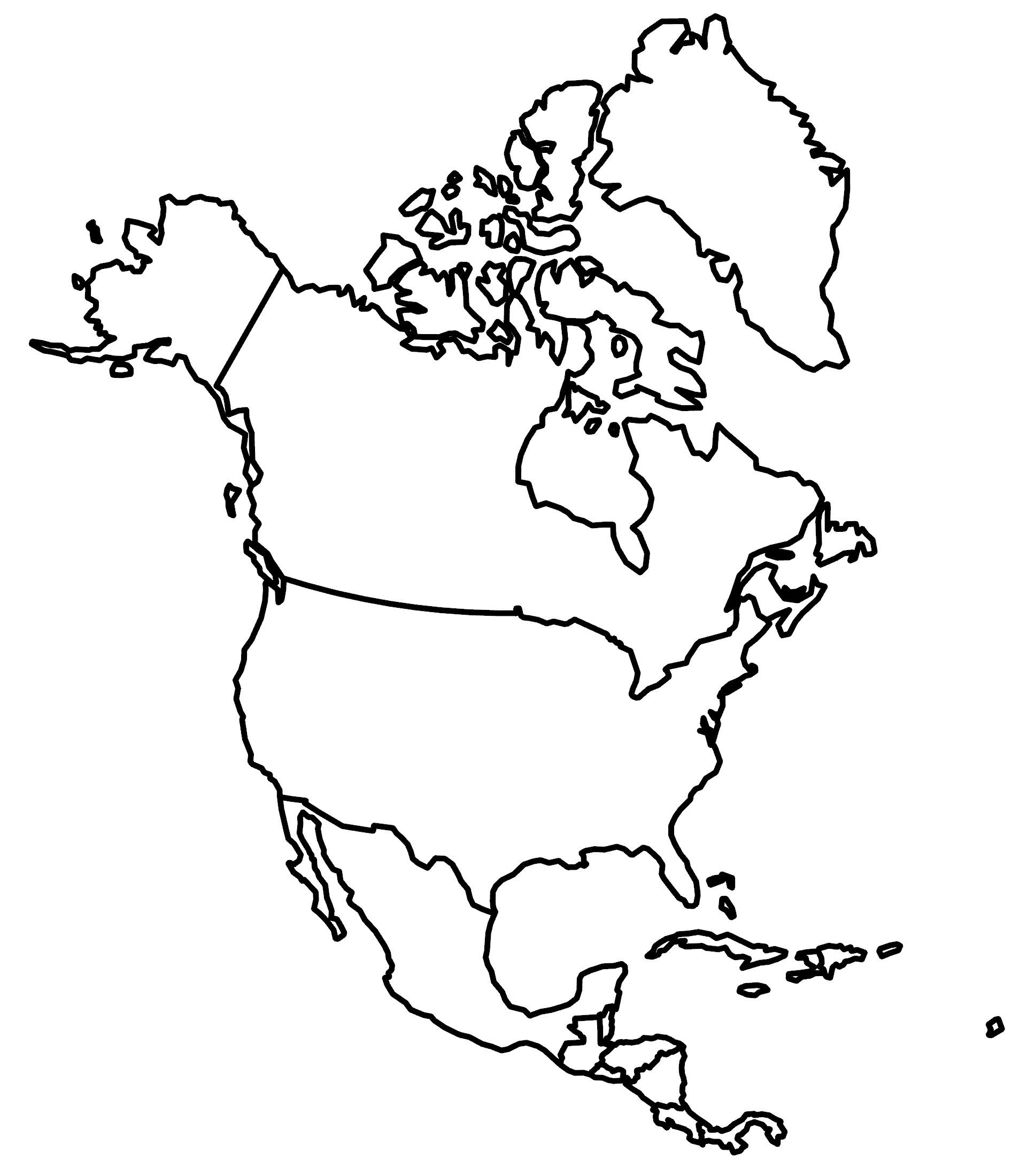 Blank Maps Of North America