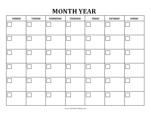 Blank Monthly Calendars To Print Blank Monthly Calendar Template Blank Monthly Calendars To Print Blank Monthly Calendar Template