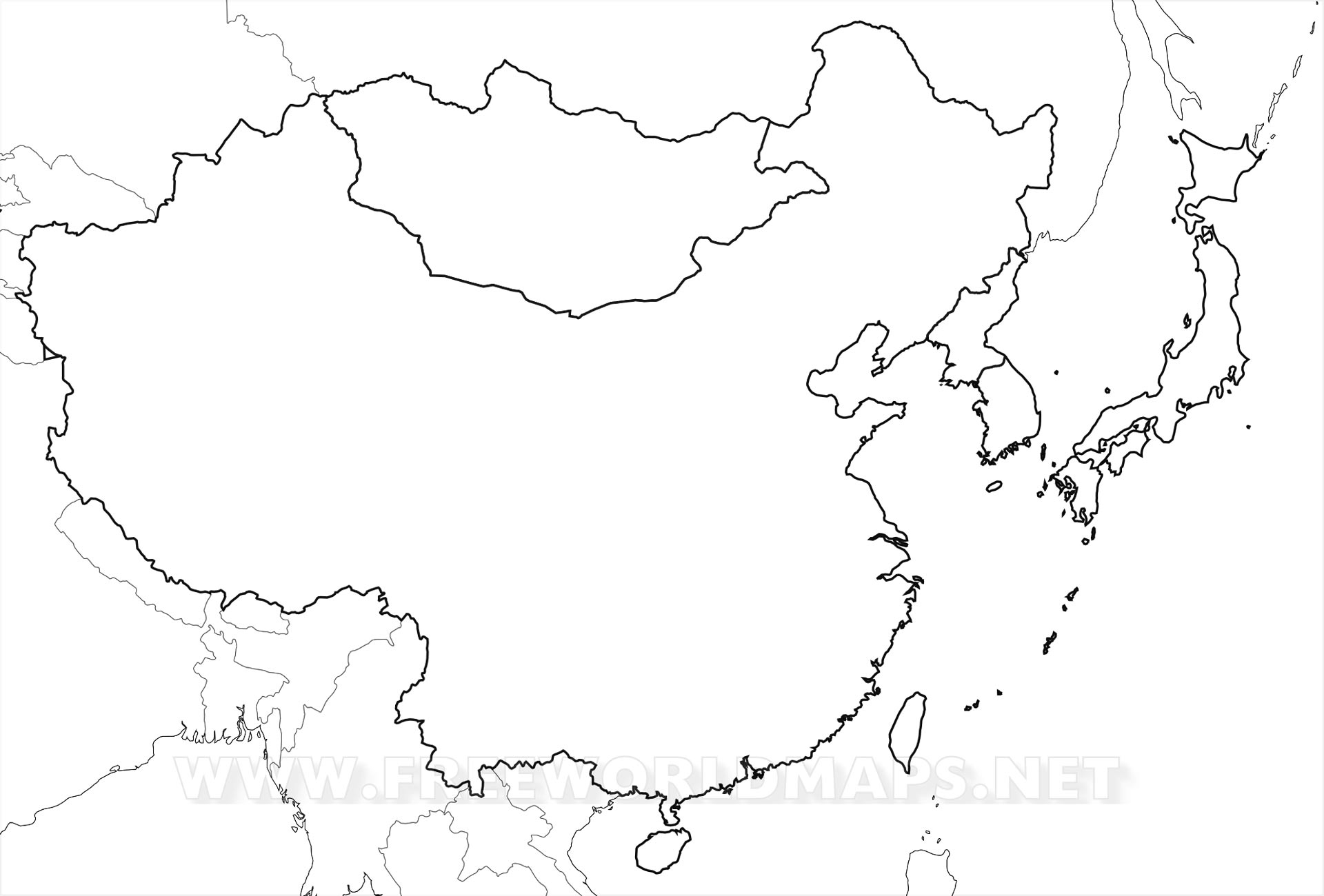 Blank Outline Map Of Asia Blank Outline Map Of Asia
