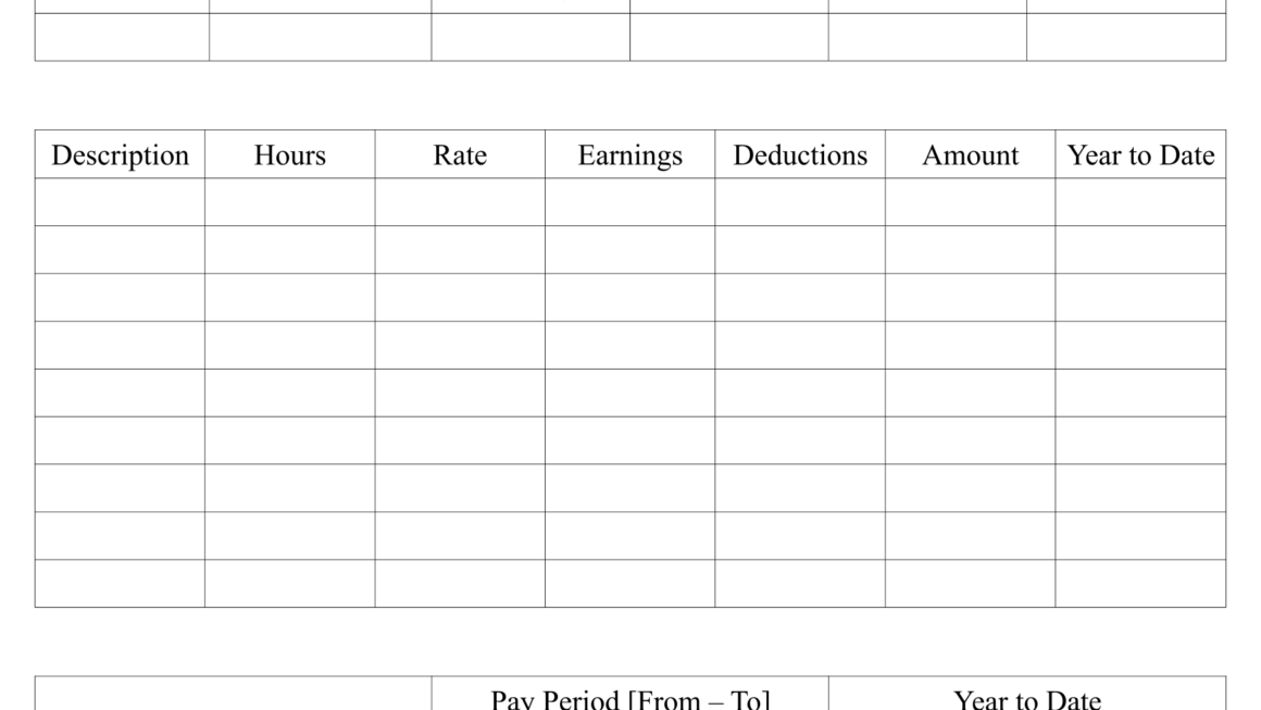 Blank Paycheck Stubs 10 Free PDF Printables Printablee