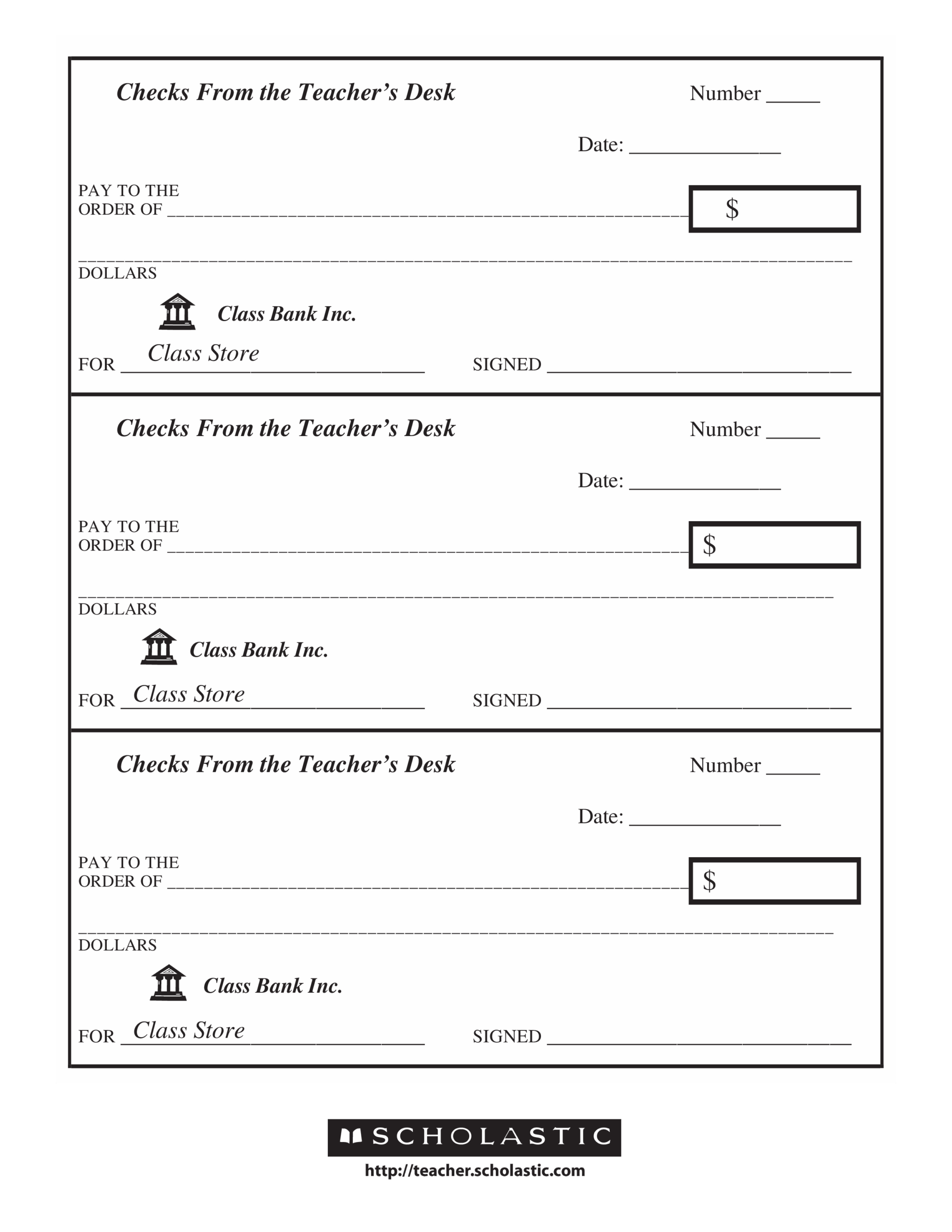 Blank Personal Check Paper