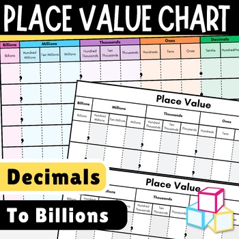 Blank Place Value Chart To Billions With Decimals Template Student Blank Place Value Chart To Billions With Decimals Template Student