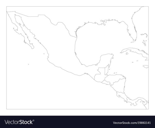 Printable Blank Map Mexico And Central America