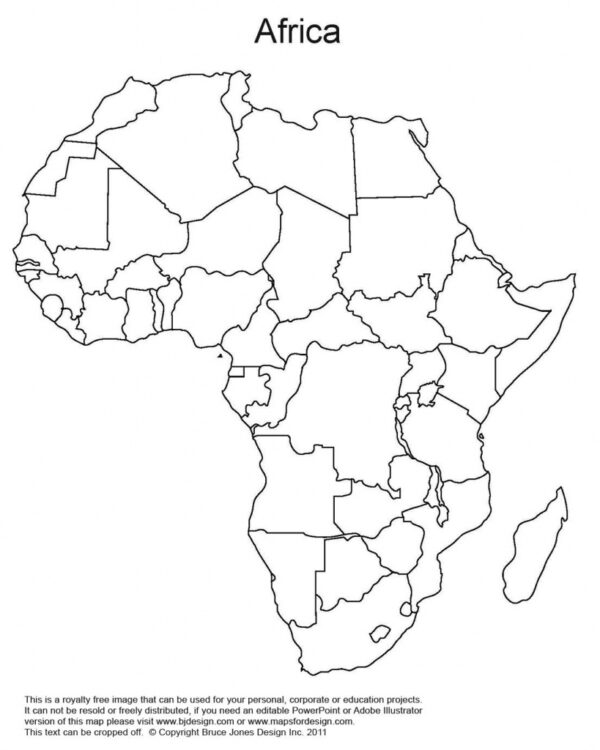 Blank Map Of The Africa Printable