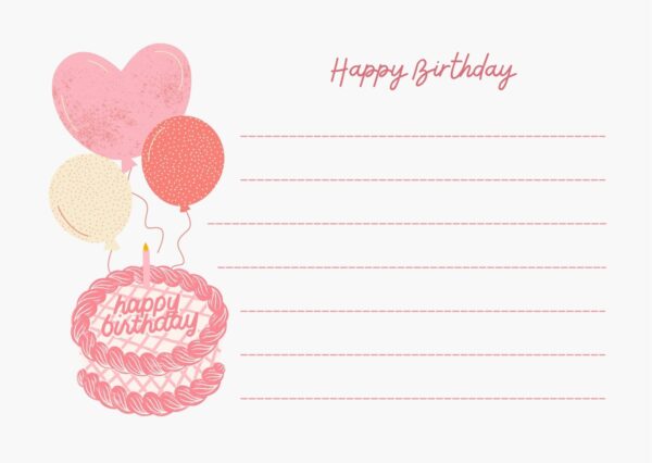 Blank Birthday Card Printable No Words
