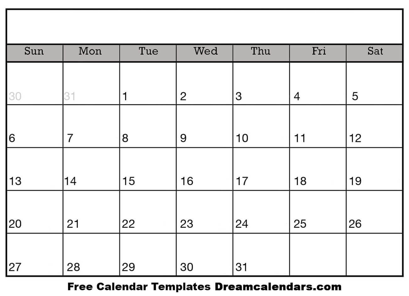 Blank Printable Calendar With No Dates Example Calendar Printable 