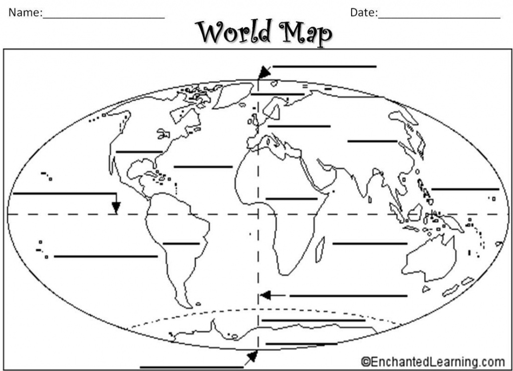 Blank Printable Continents And Oceans Map Blank Printable Continents And Oceans Map