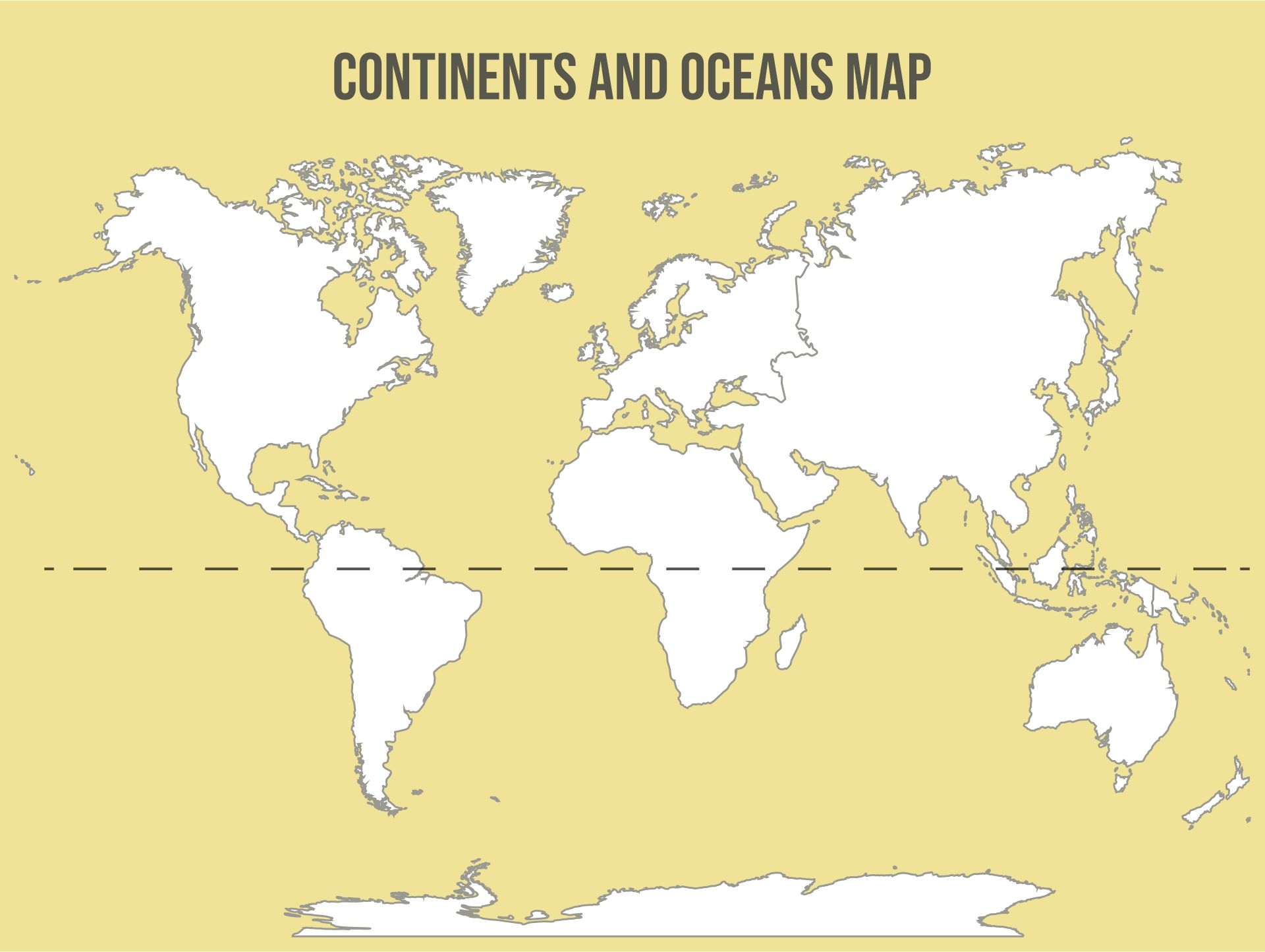 Blank Printable Continents And Oceans Map Blank Printable Continents And Oceans Map