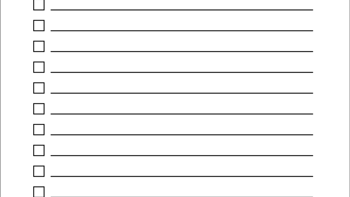 Blank Printable Grocery List Template