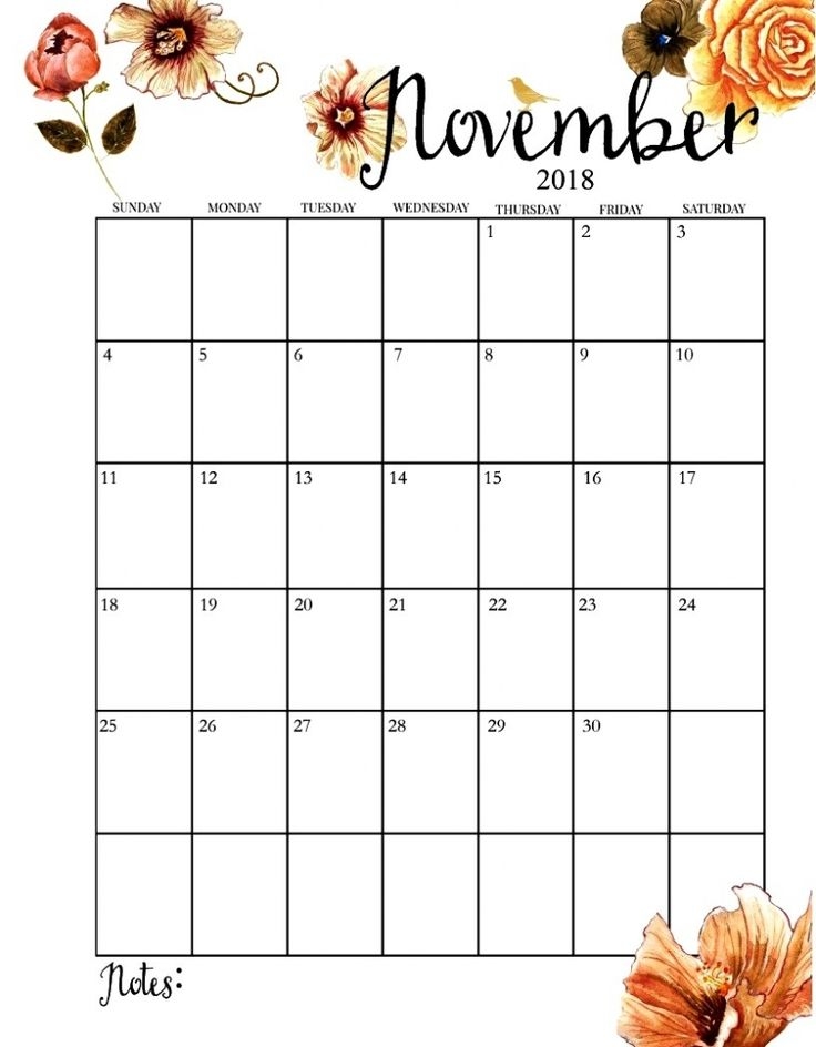 Blank Printable November Calendar Fill In