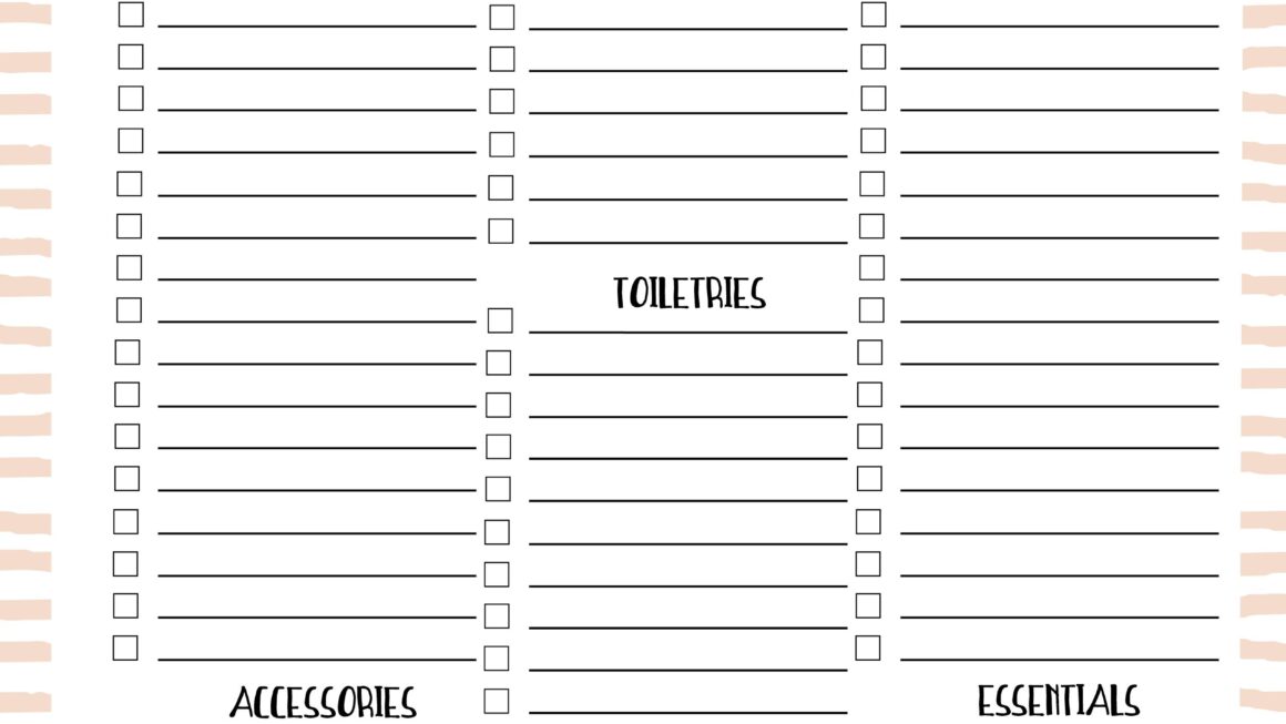 Blank Printable Packing List Printable Calendars AT A GLANCE