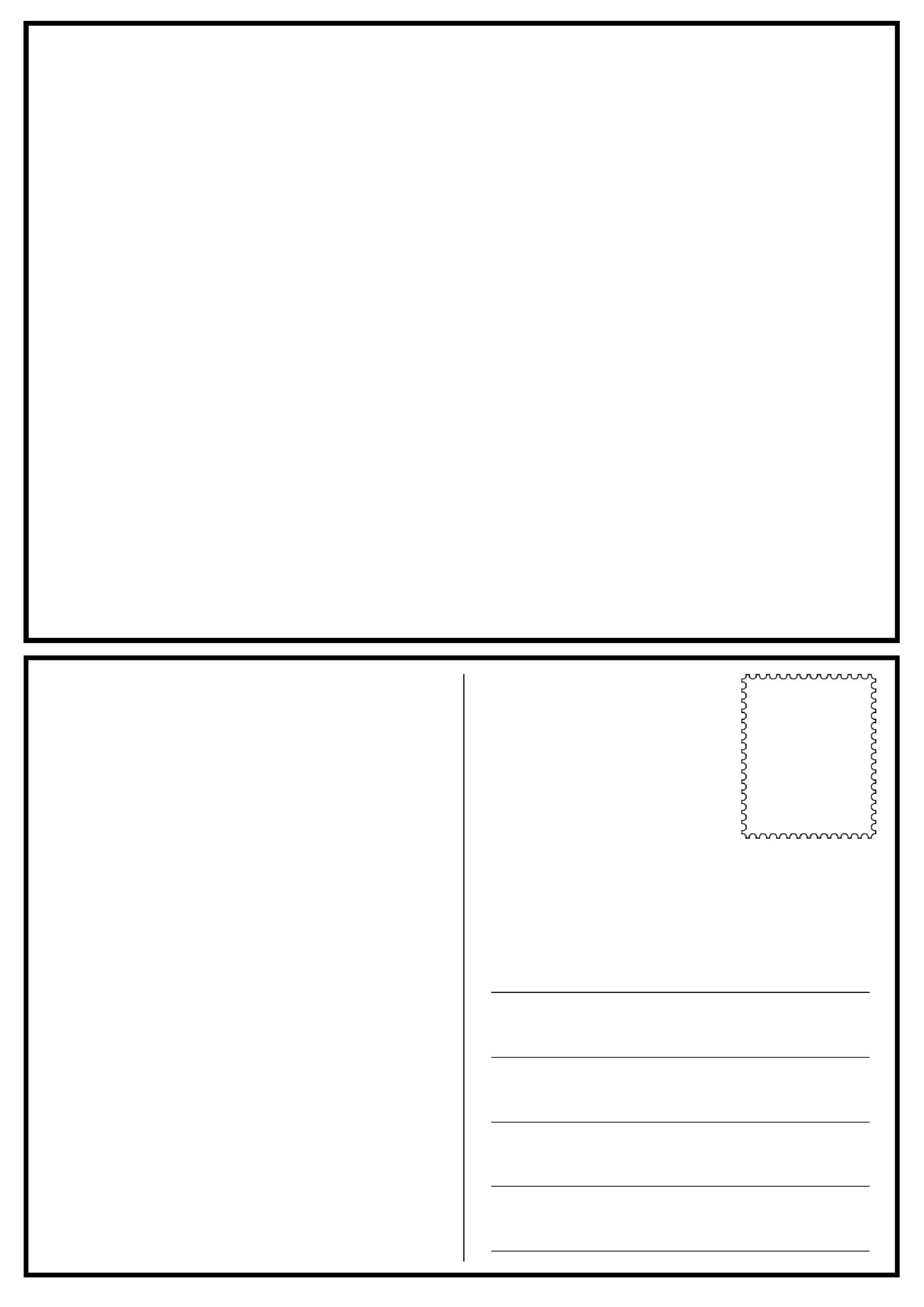 Blank Printable Postcards Blank Printable Postcards