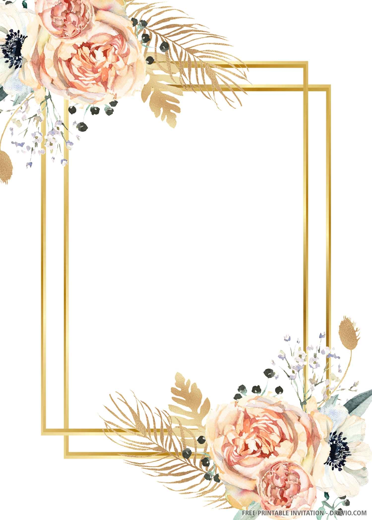 Blank Printable Wedding Invitation Blank Printable Wedding Invitation