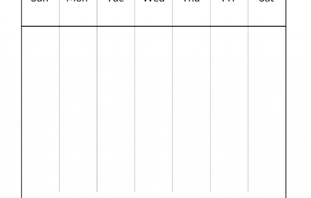 Blank Printable Weekly Calendar