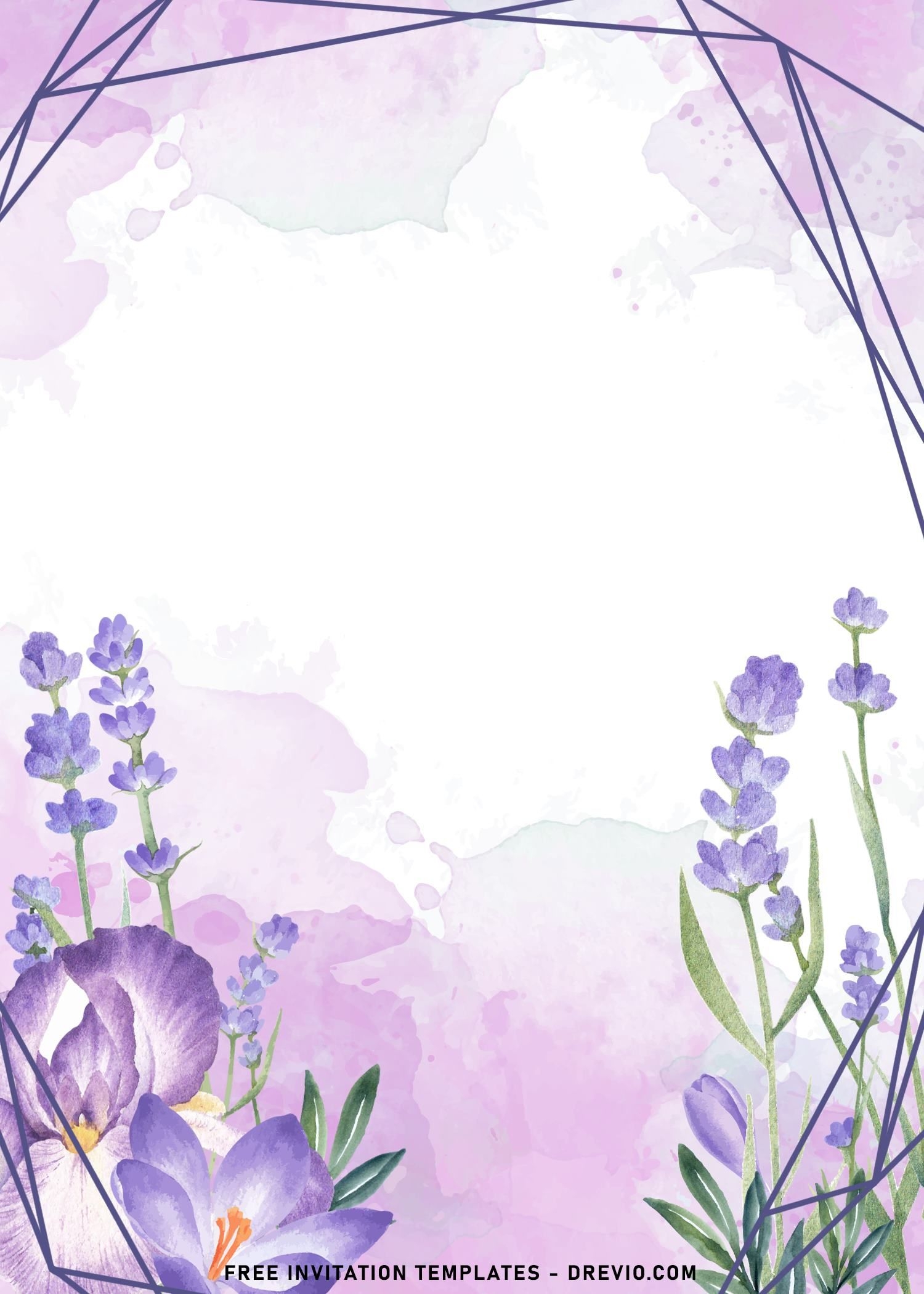 Free Blank Printable Purple And Blue Invitations Free Blank Printable Purple And Blue Invitations