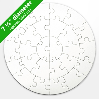 Blank Round Puzzle 26 Pieces