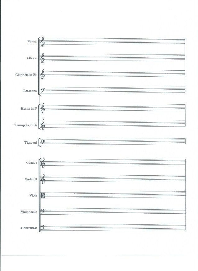 Blank Sheet Music Classical Orchestra Sheet Music Music Staff Paper 