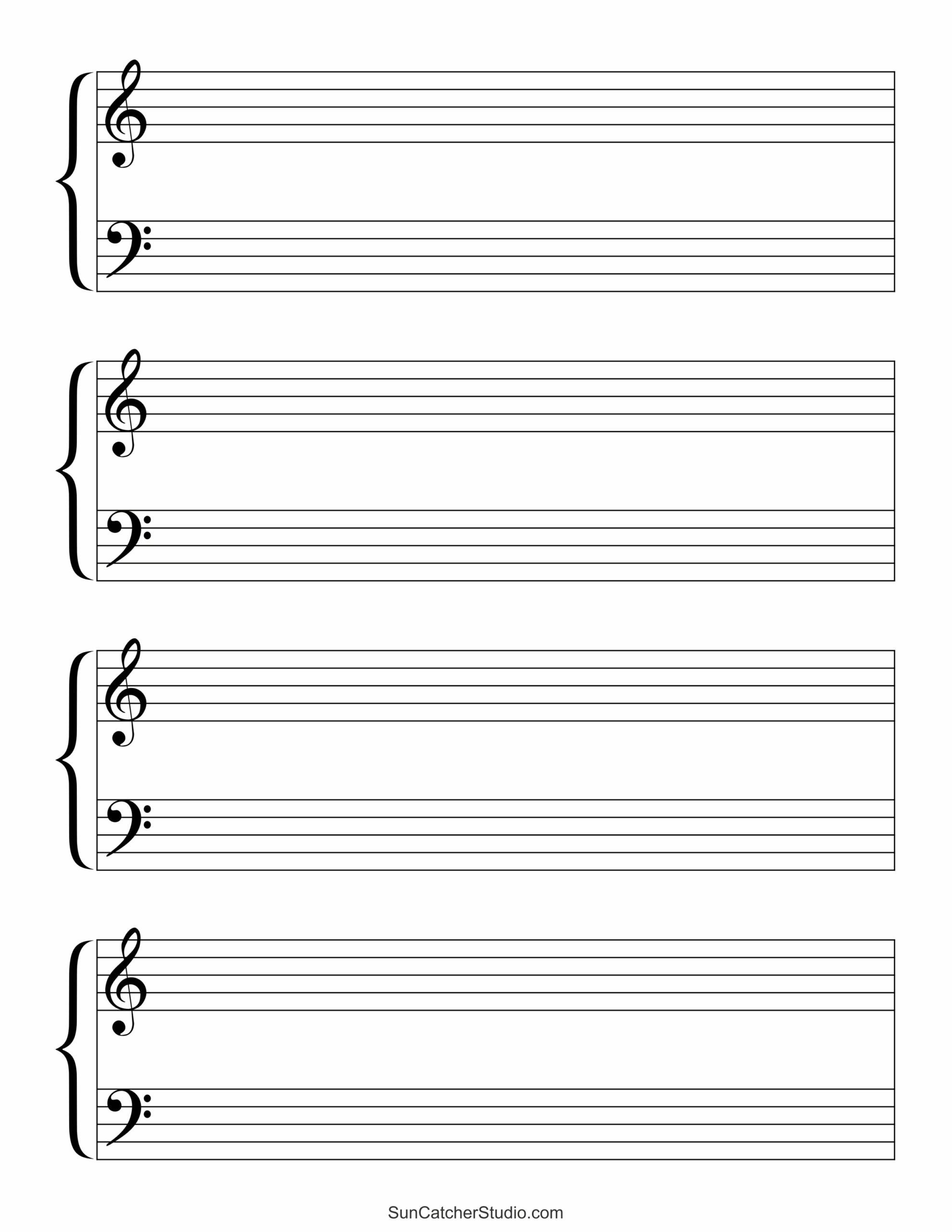 Blank Sheet Music Free Printable Staff Paper Free Printables 