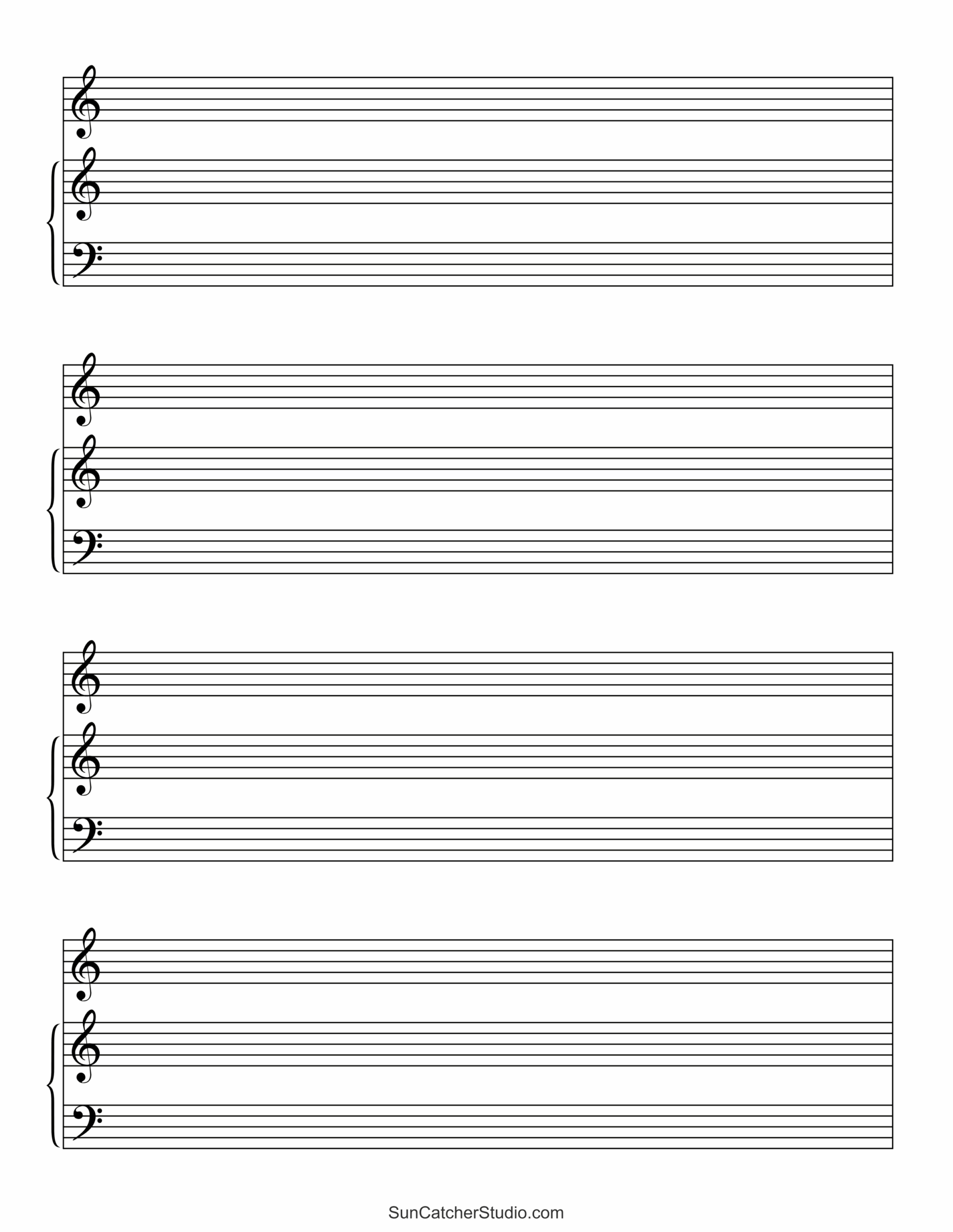 Free Printable Staff Paper Blank Sheet Music