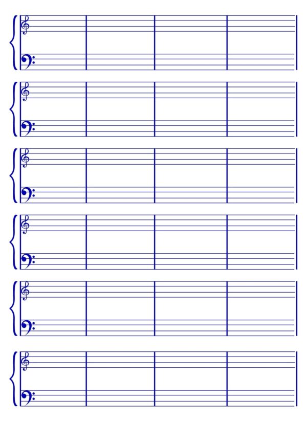 Printable Blank Sheet Music With Bars