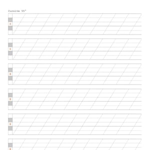 Blank Slanted Cursive Handwriting Worksheet PDF File To Learn American Blank Slanted Cursive Handwriting Worksheet PDF File To Learn American