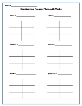 Blank Spanish Verb Chart Template Printable Online Blank Spanish Verb Chart Template Printable Online