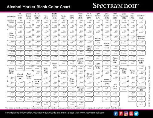 Blank Spectrum Noir Markers Chart pdf Google Drive Spectrum Noir