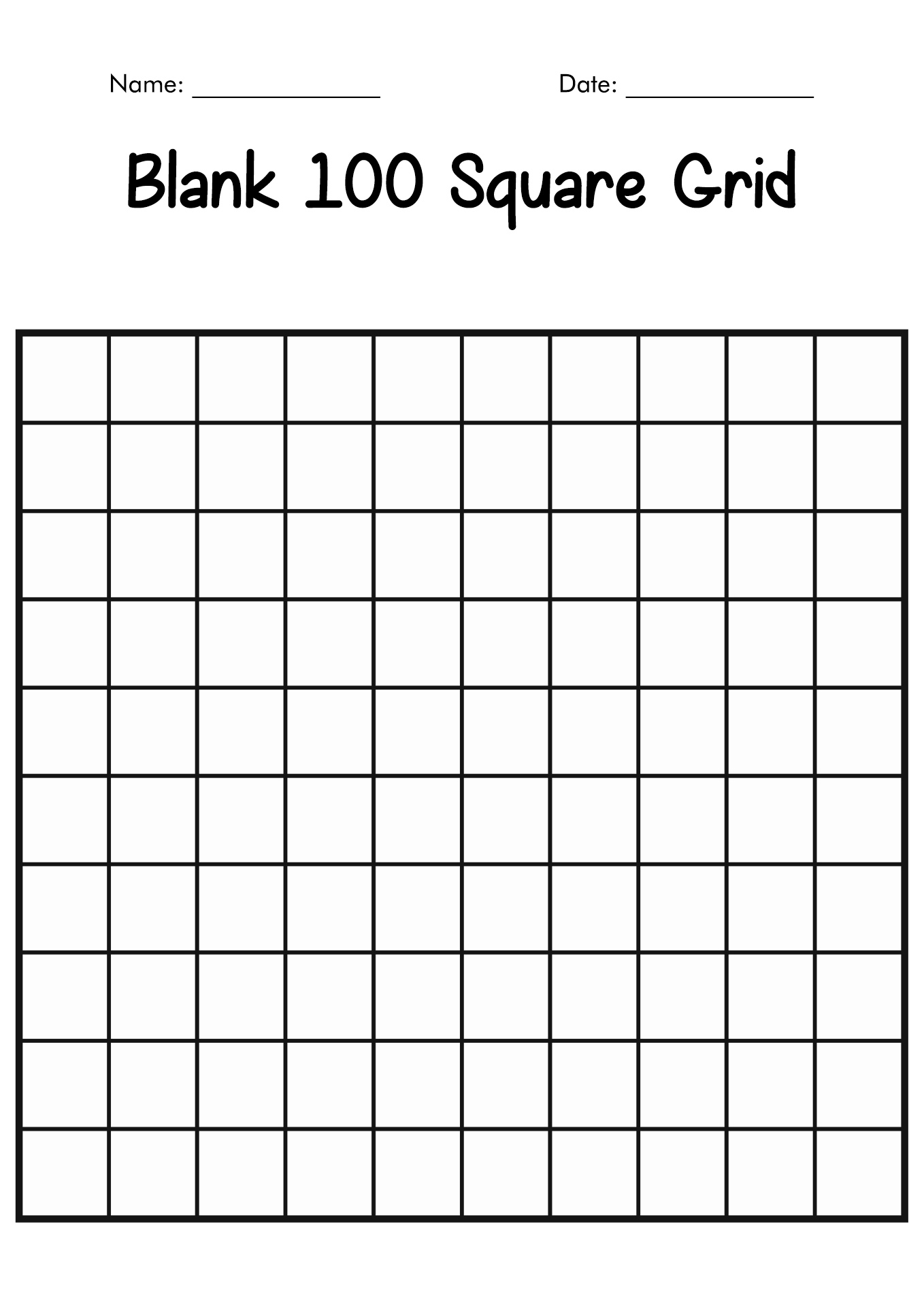 Blank Squares Template Blank Squares Template