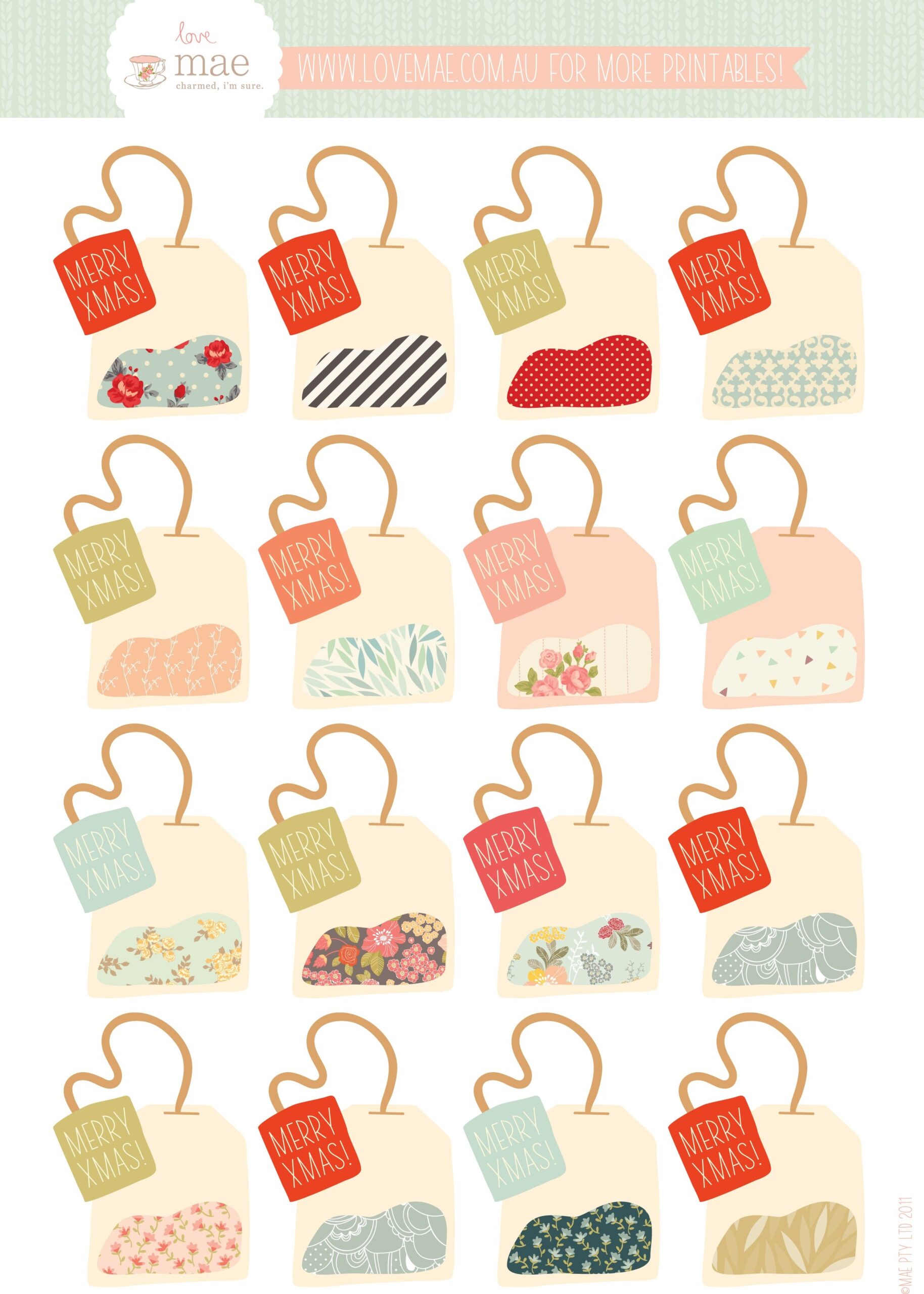 Blank Tea Bag Paper Tags Free Printable Rose Cato