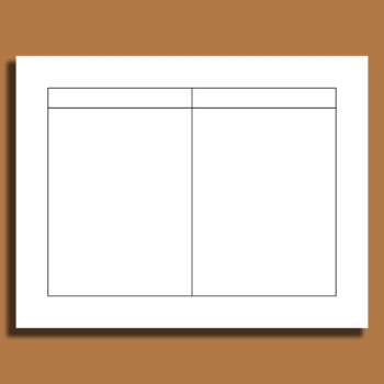 Blank Two Column Table Chart Blank Two Column Table Chart