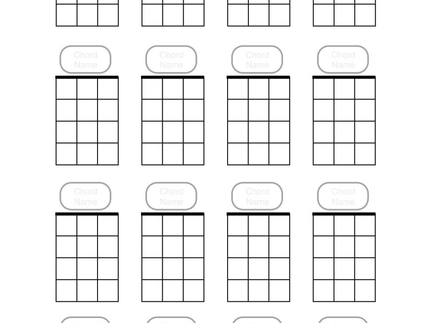 Blank Uke Chord Sheet