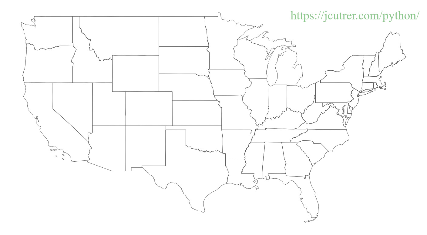 Blank United States Map States Education Printable Geography PNG