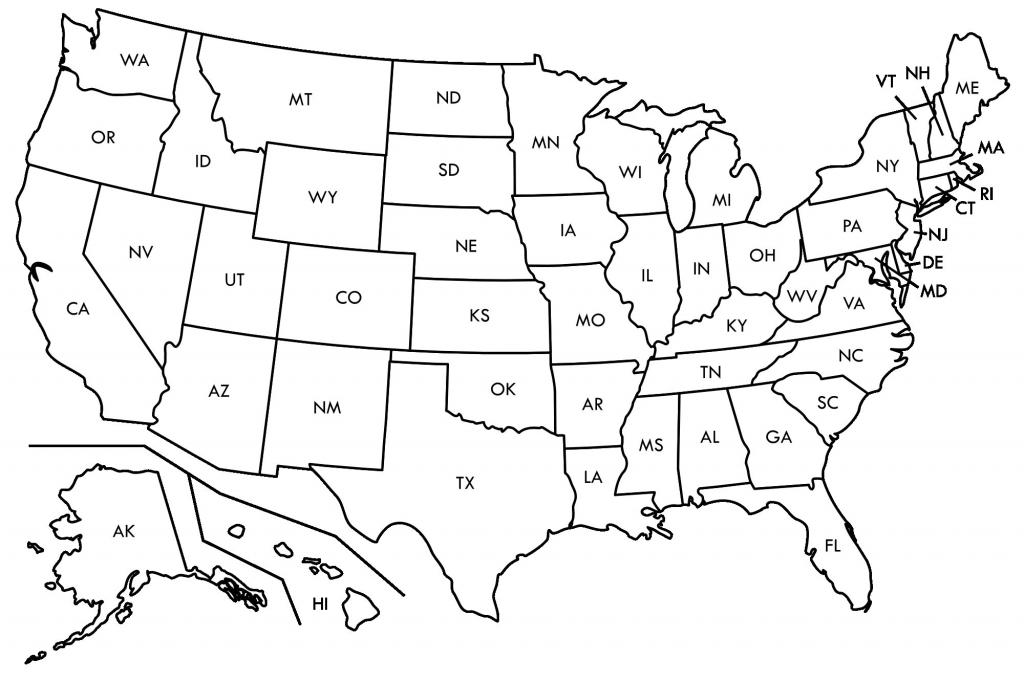 Blank Us State Map Printable Blank Us State Map Printable