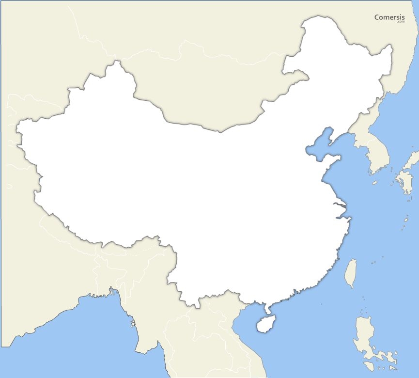 Blank Vector Map Of China Free Blank Vector Map Of China Free