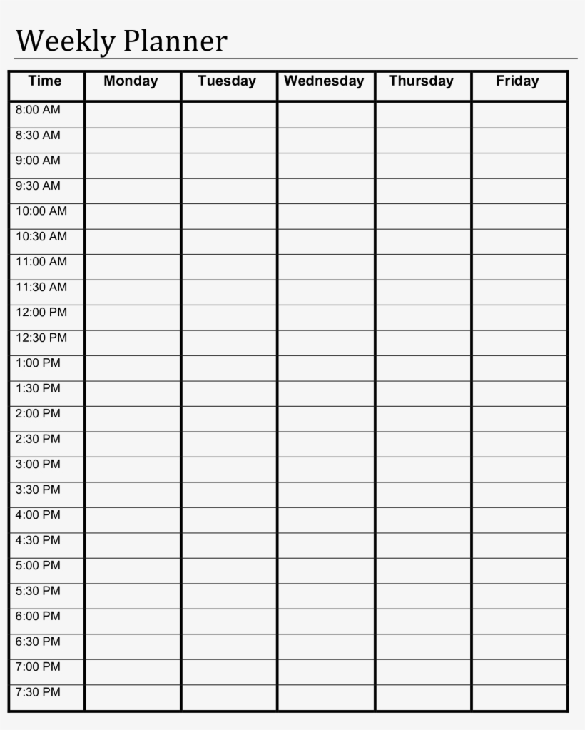 Blank Weekly Schedule Printable Week Planner Sheet College Printable Blank Weekly Schedule Printable Week Planner Sheet College Printable