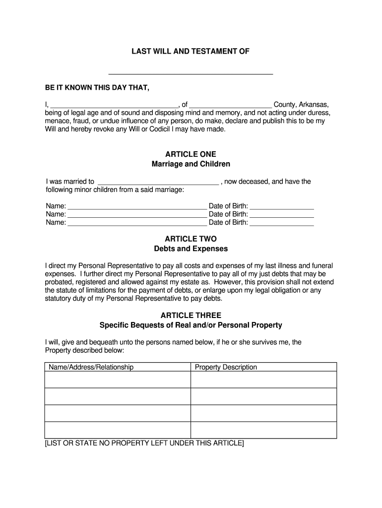 Blank Wills To Print Fill Online Printable Fillable Blank PdfFiller