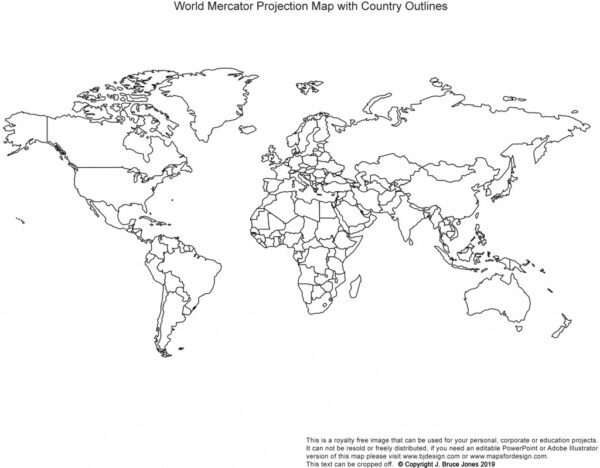Blank World Maps With Countries Printable
