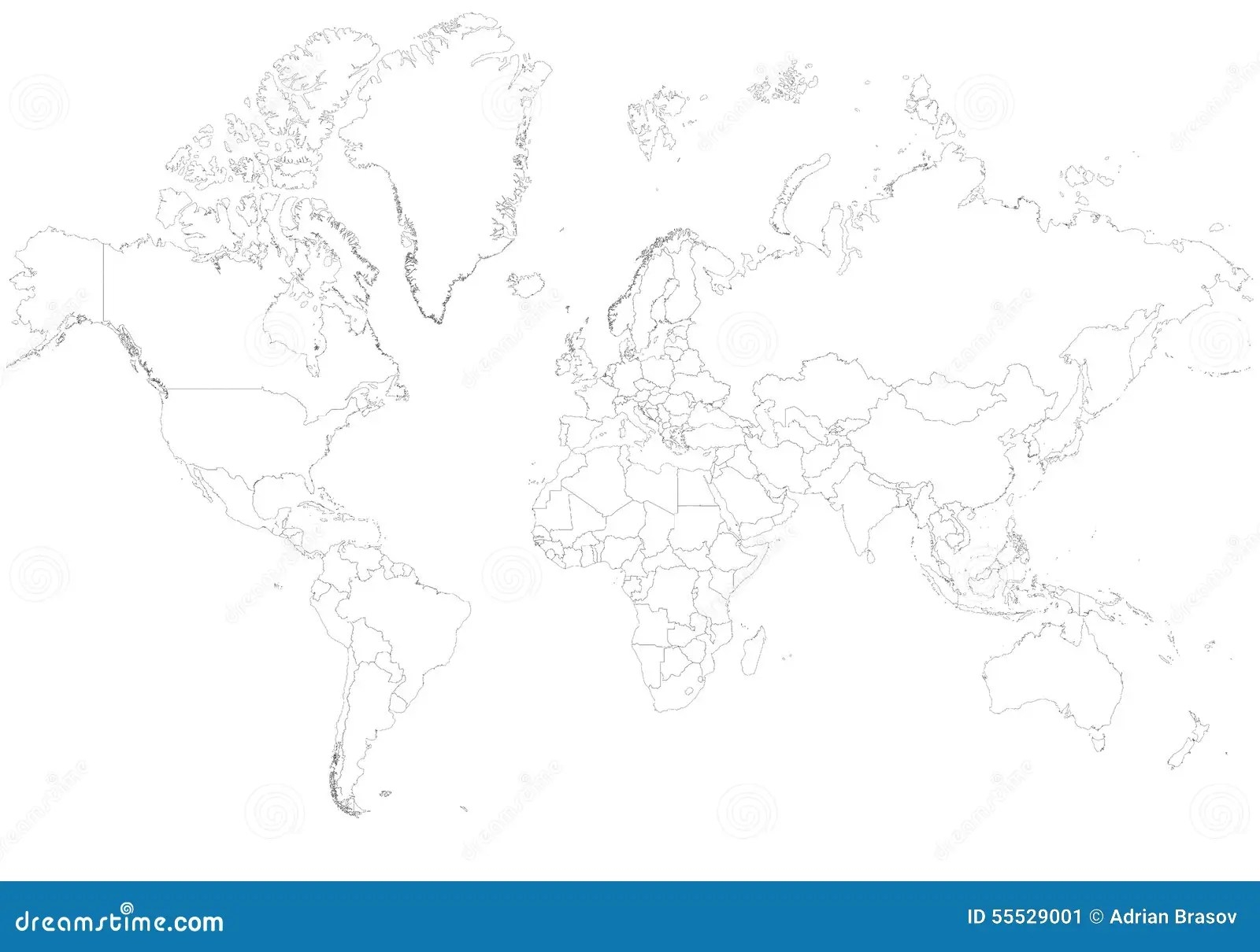 Blank World Map With Countries Printable