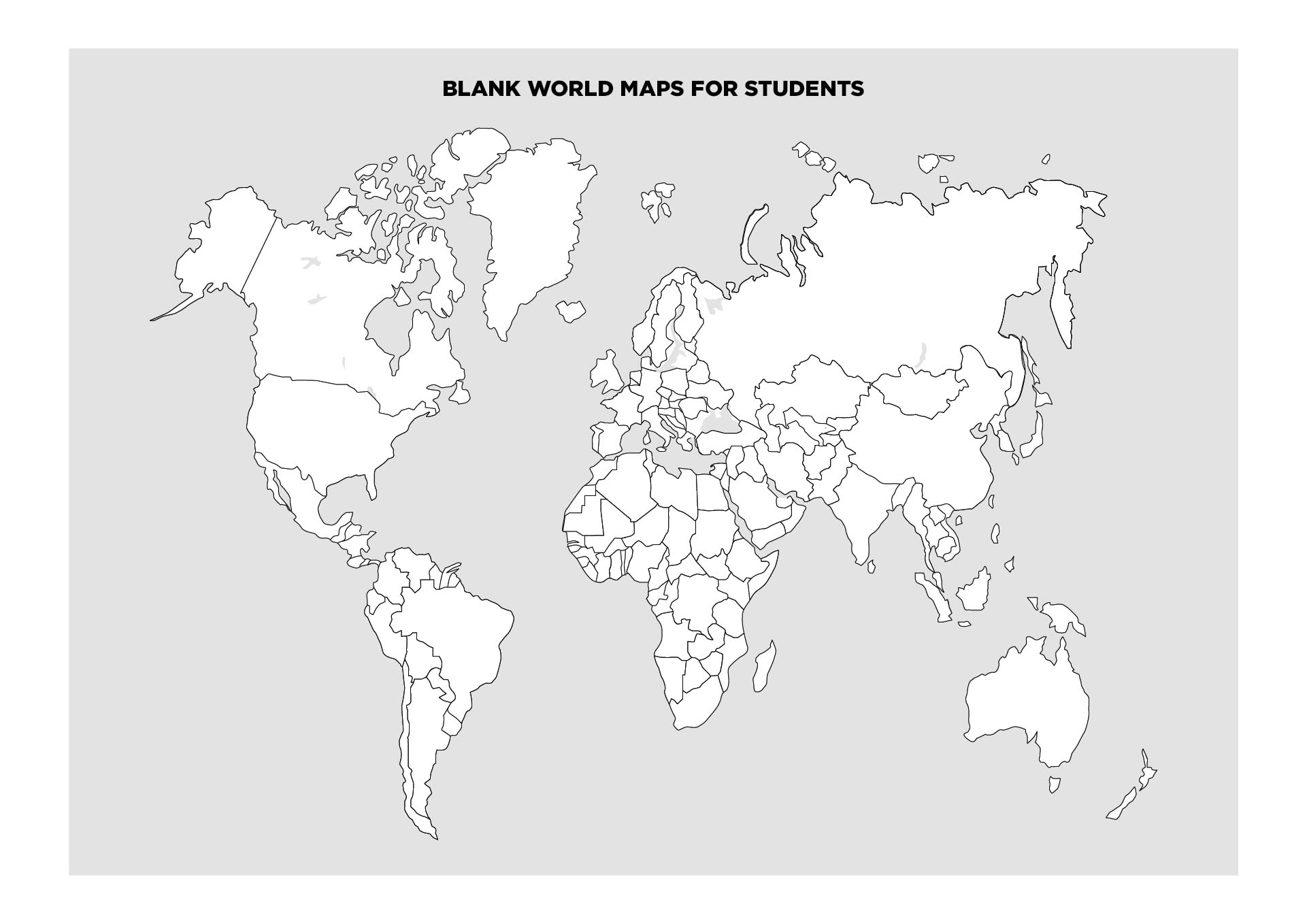 Blank World Maps 10 Free PDF Printables Printablee