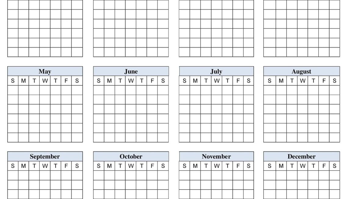 Blank Yearly Calendar Template Excel Zoe Bochsa