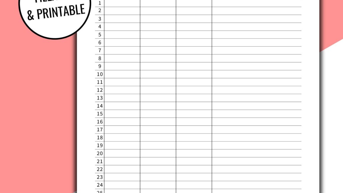 Blood Sugar Printable Chart