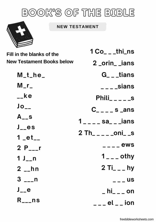 Printable Fill In The Blank Bible Study
