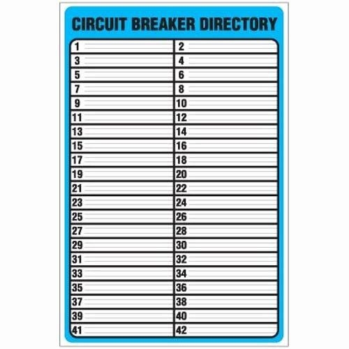 Breaker Box Labels Printable