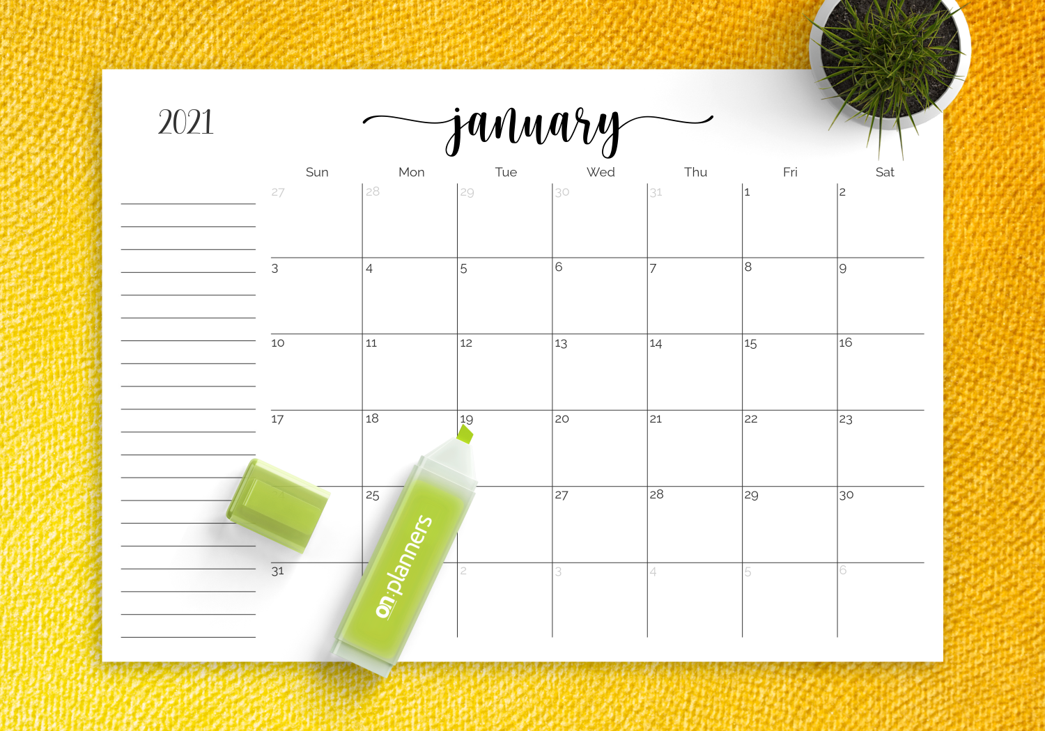 Calendar With Note Section Printables 2025 CALENDAR PRINTABLE Calendar With Note Section Printables 2025 CALENDAR PRINTABLE