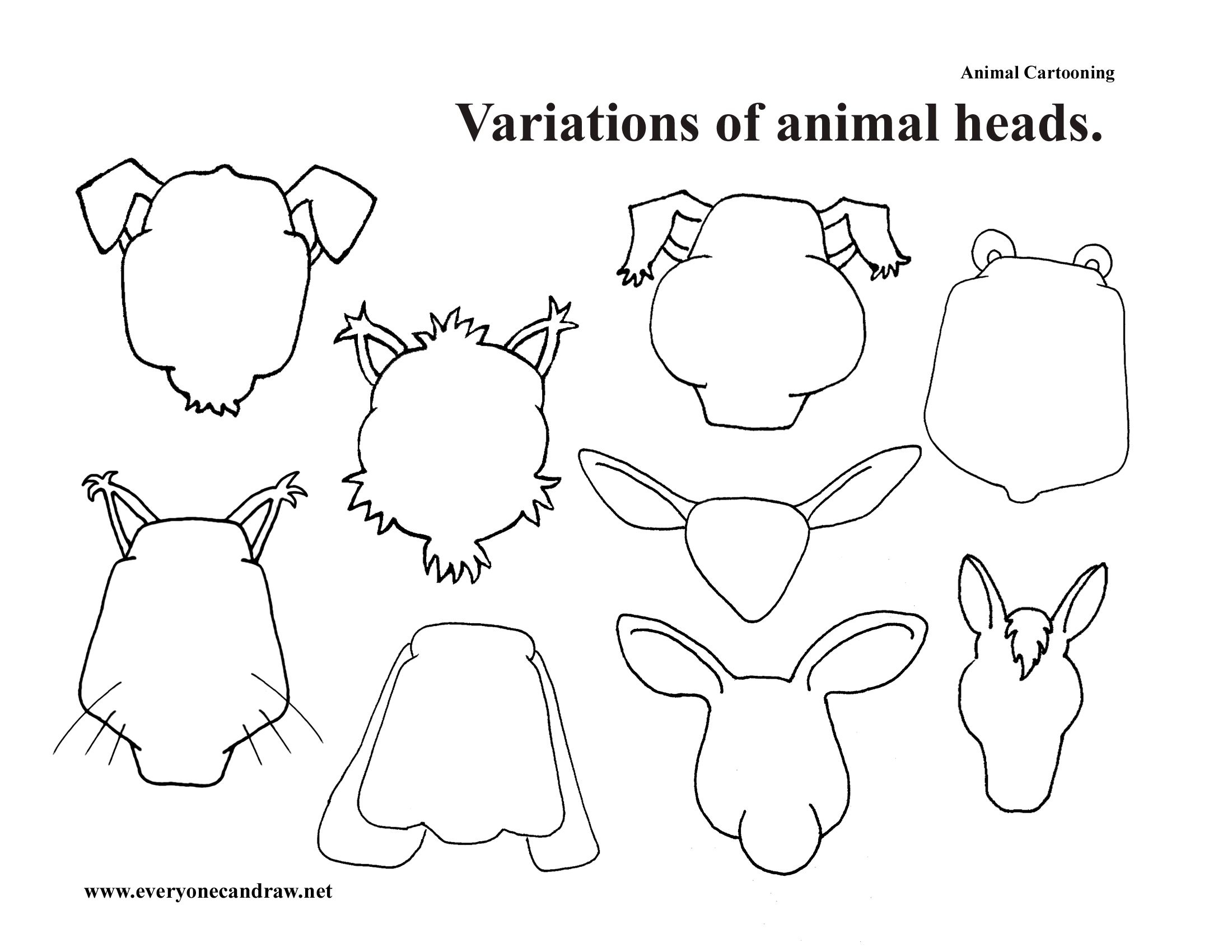 Cartoon Animal Heads Animal Heads 6th Grade Art Cartoon Drawings Cartoon Animal Heads Animal Heads 6th Grade Art Cartoon Drawings