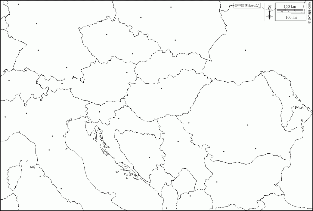 Central Europe D maps Free Map Free Blank Map Free Outline Map 