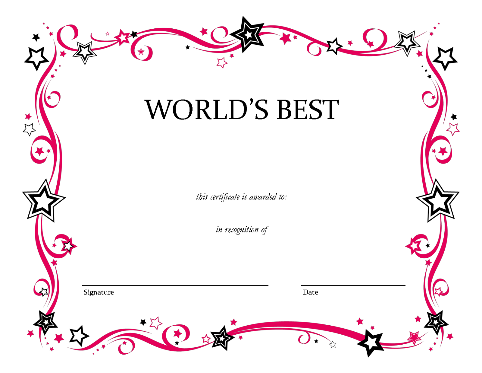 Certificate Template Printable Certificate Template Printable